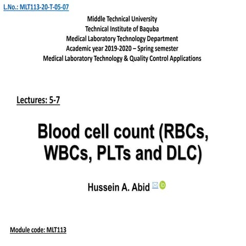 Blood cell count