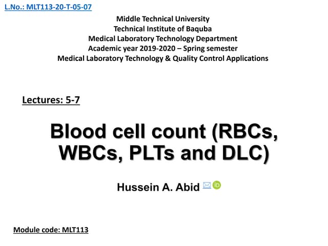 Blood cell count
