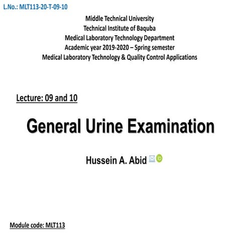 General Urine Examination