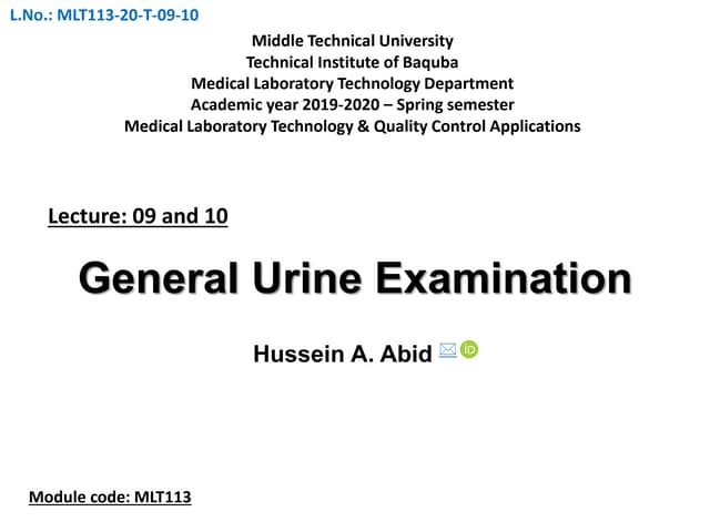 General Urine Examination