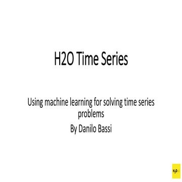 Using Machine Learning For Solving Time Series Probelms