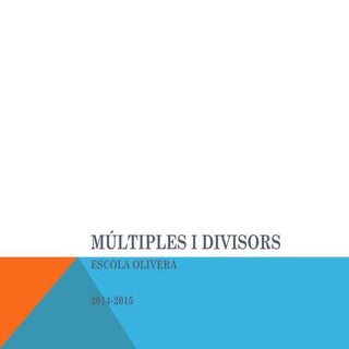 Múltiples i divisors