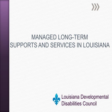 NACDD: Designing Managed Long Term Services and Supports for the I/DD Populat...