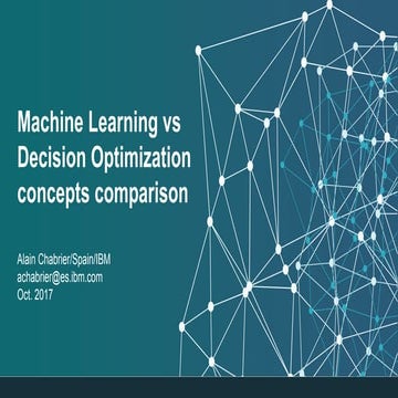 Machine Learning vs Decision Optimization comparison | PPT