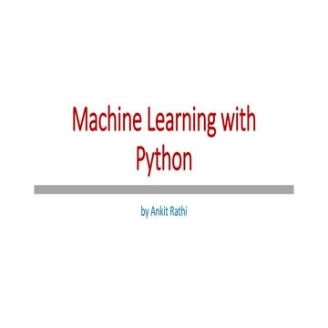 Machine Learning with Python | PDF | Databases | Computer Software and ...