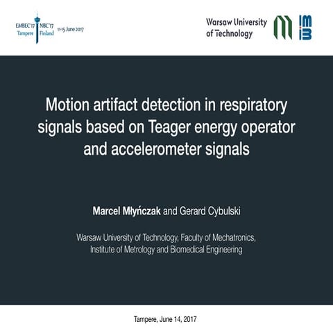 Motion artifact detection in respiratory signals based on Teager energy opera...