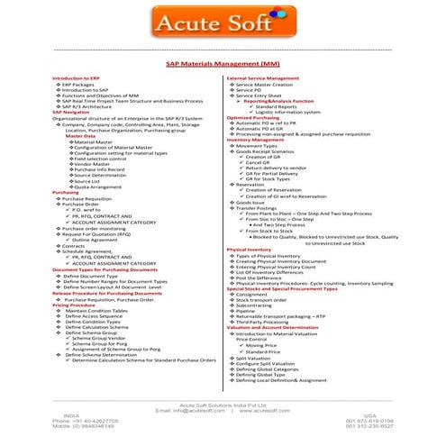 SAP MM Online Training | Materials Management Course ...