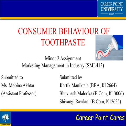 Consumer behaviour for Patanjali dant kanti