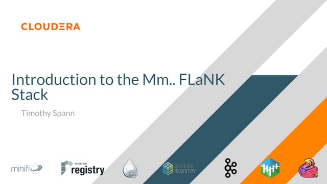 Mm.. FLaNK Stack (MiNiFi MXNet Flink NiFi Kudu Kafka)
