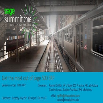 Get the Most Out of Sage 500