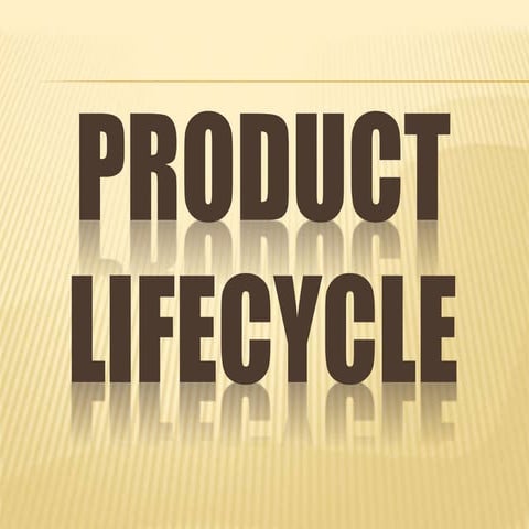 Marketing Management - Product Life Cycle
