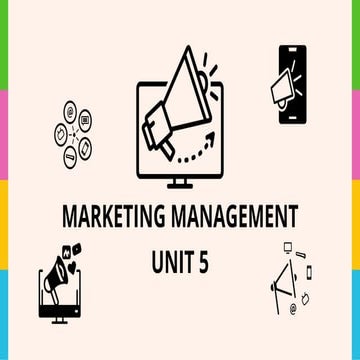 202 - Marketing Management [Unit 5: Control of Marketing Operations ...