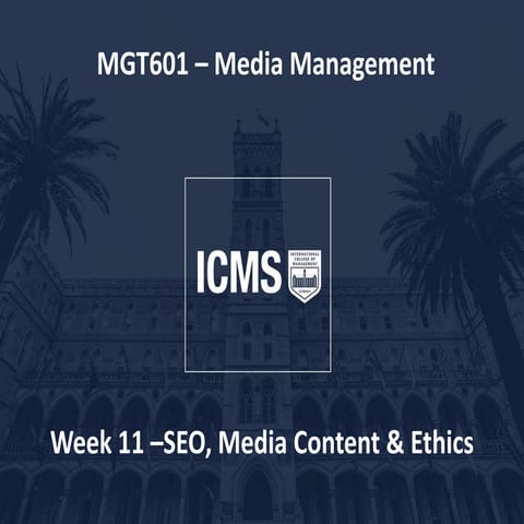media management series of lectures of media planning