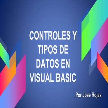 Controles y tipos de datos en Visual Basic