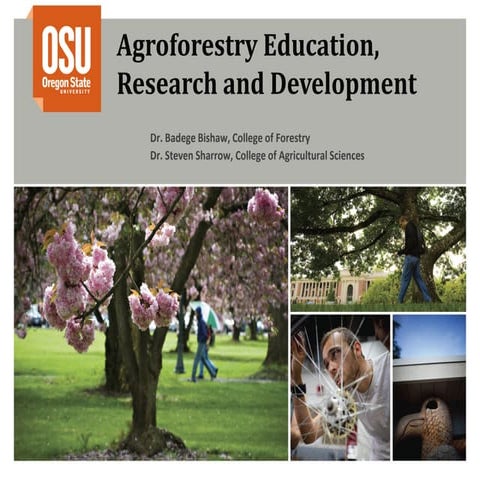 Agroforestry education, research and development