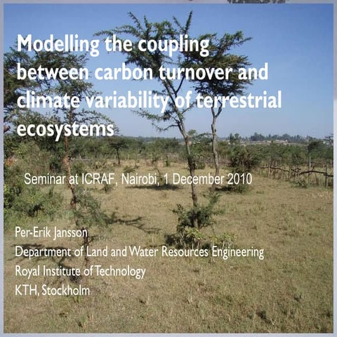 Modelling the coupling between carbon turnover and climate variability of ter...