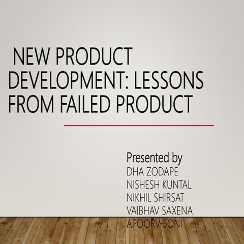 Lessons from failed products