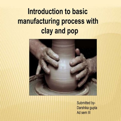 manufacturing process of clay and pop