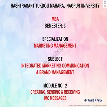 Marketing Management Paper 3 Module 2.pdf