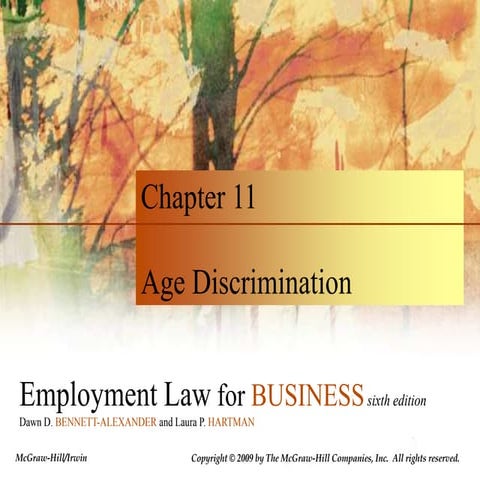 Mm411 chapter 11 age discrimination power point outline