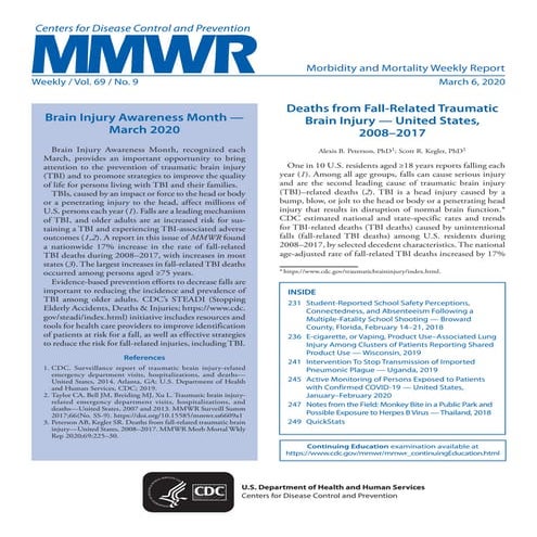 Traumatic Brain Injury in the United States | PDF