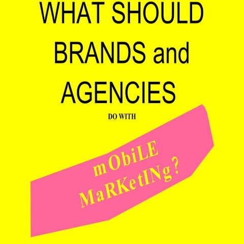 What should brands and agencies do about mobile marketing?