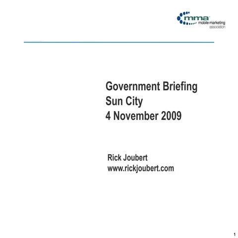 M M A  Government Briefing 031109