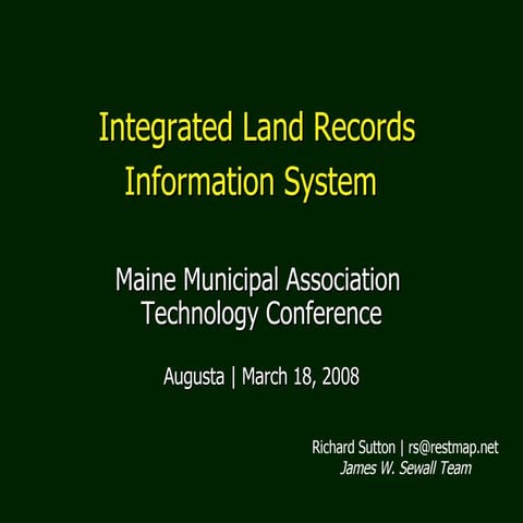 MMA: Maine Integrated Land Records System 
