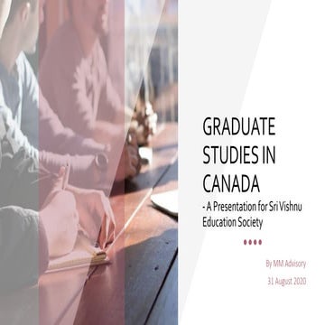 Graduate studies in Canada 2020