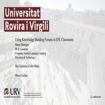  Using Knowledge Building Forums in EFL Classroms - FIETxs2019