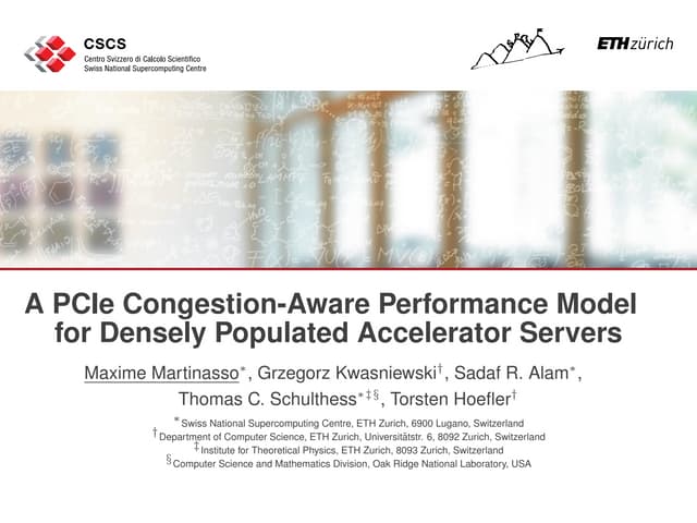 A PCIe Congestion-Aware Performance Model for Densely Populated Accelerator S...