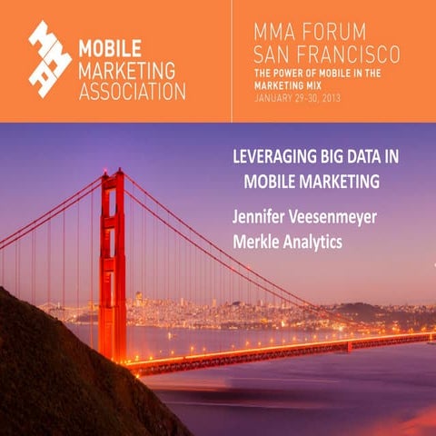 Big Data and Mobile Analytics - MMA SF Jan13