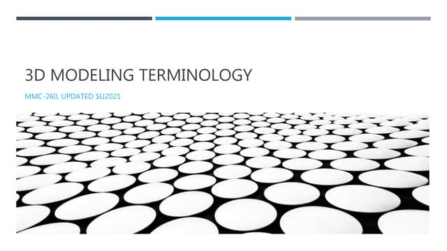 Introduction to 3D Terminology