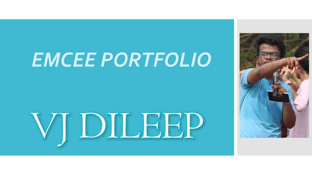 Male Emcee Dileep from Chennai for Family and Corporate Events