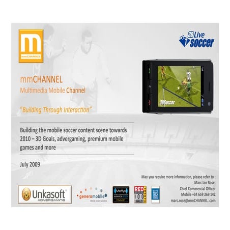 mmCHANNEL - Advergaming 3 D Football Program