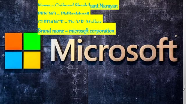 All about Microsoft Company in the Software