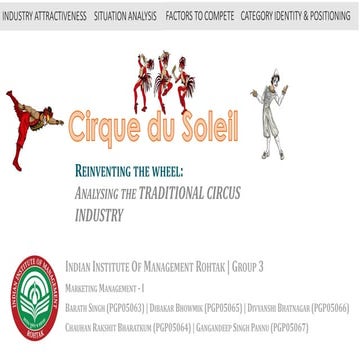 Cirque du soleil - business model & strategy | PPTX