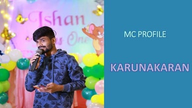 Male Emcee Karunakaran from Chennai for Birthday and Corporate Events