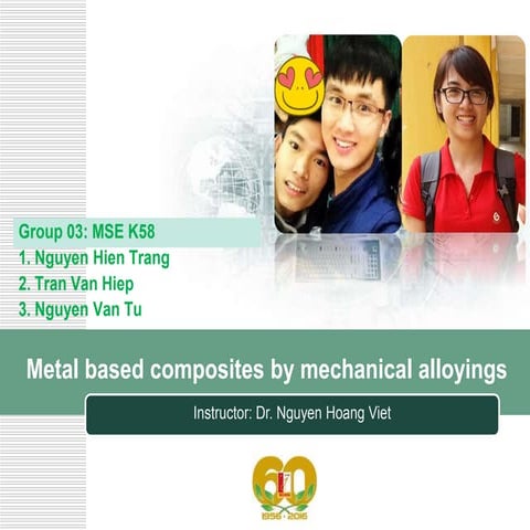 Metal based composites by mechanical alloyings