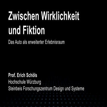 MMD16 - Prof. Erich Schöls - Zwischen Wirklichkeit und Fiktion