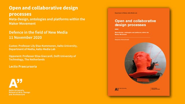 Defense in the field of New Media: Msc Massimo Menichinelli