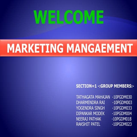 Marketing Management for Agri Inputs Products