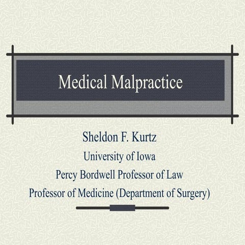 Medical malpractice