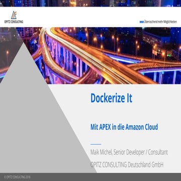 Dockerize It - Mit apex in die amazon cloud