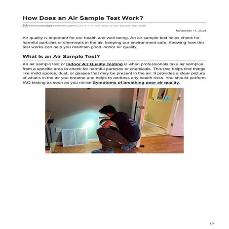 How to perform air quality testing | PPT