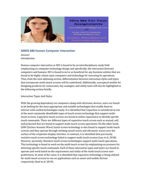 MMIS 680 Human Computer Interaction.docx
