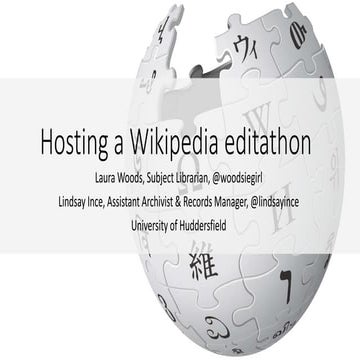 Hosting a Wikipedia editathon