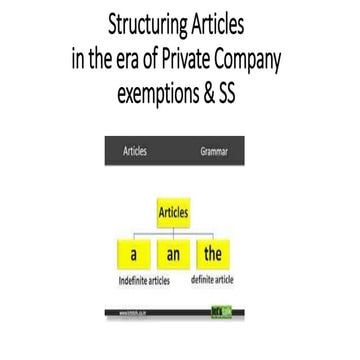 Structuring articles of association 