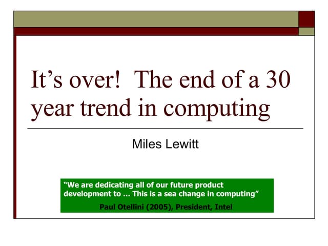 End of a trend