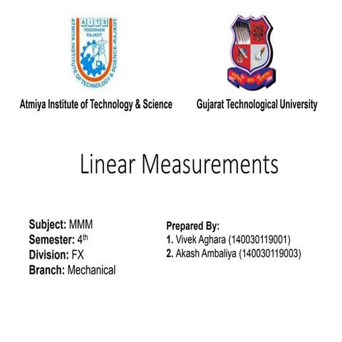 Linear Measurements